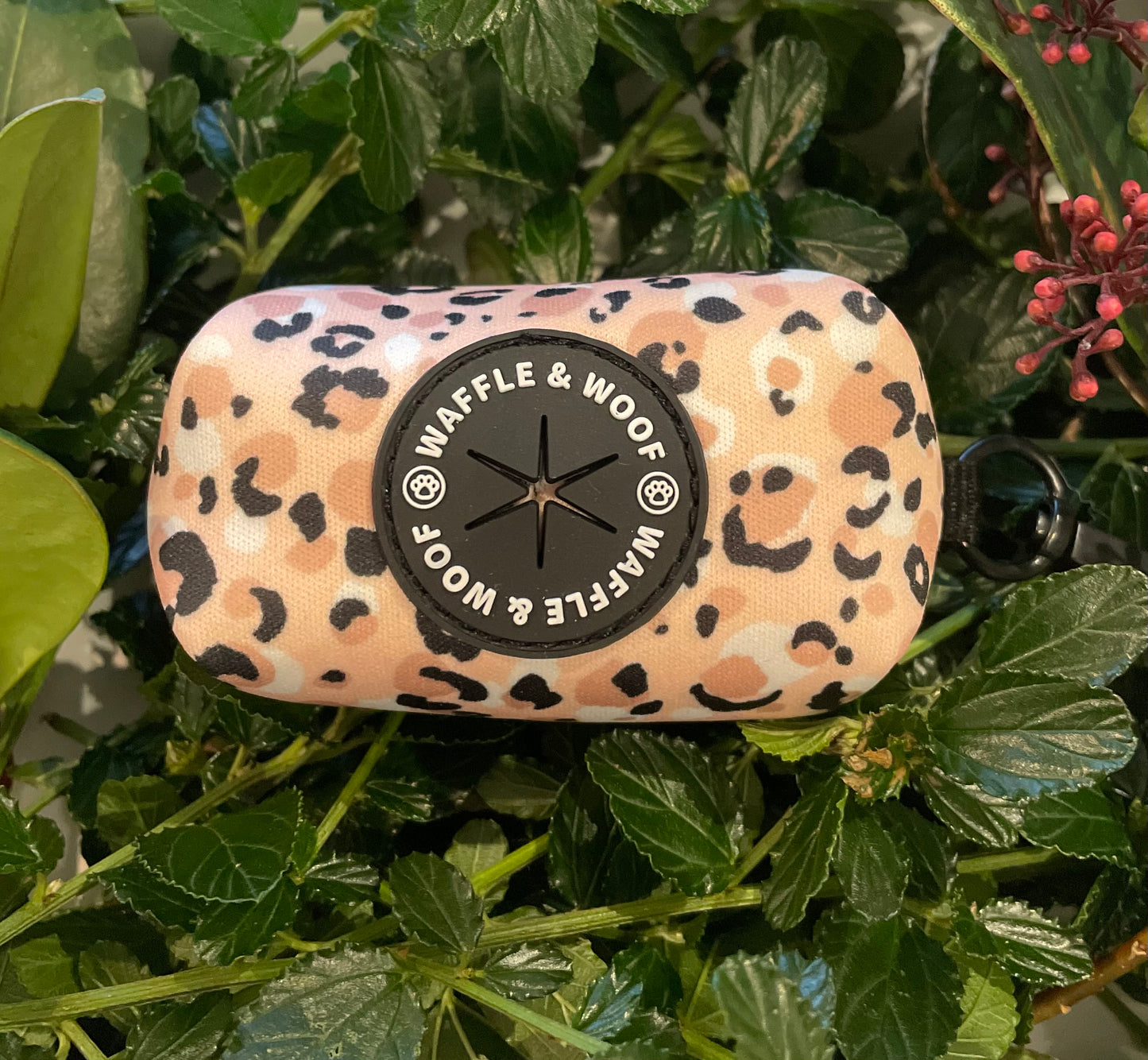 Pink Leopard Poo Bag Holder